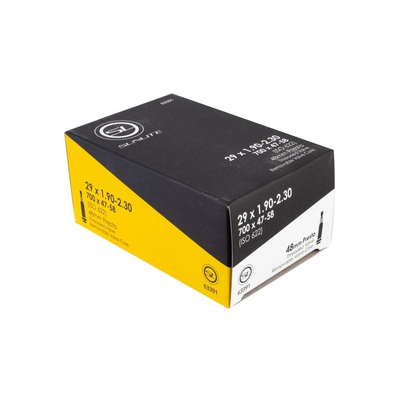 Sunlite أنابيب دراجات هوائية صمام بريستا من صنلايت، 29 x 1.90-2.30" / صمام 48 مم - Image 1